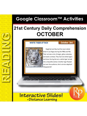 21st Century OCTOBER DAILY COMPREHENSION High Interest Reading Google Slides 21st Century OCTOBER DAILY COMPREHENSION High Interest Reading Google Slides