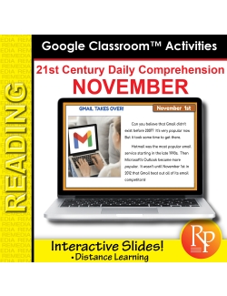 21st Century NOVEMBER DAILY COMPREHENSION: High Interest Reading GOOGLE SLIDES