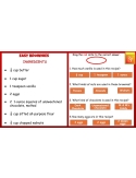 Google Slides: Recipe Comprehension 1 - Life Skills Task Cards