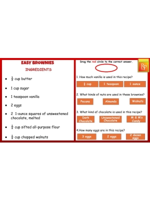 Google Slides: Recipe Comprehension 1 - Life Skills Task Cards Google Slides: Recipe Comprehension 1 - Life Skills Task Cards