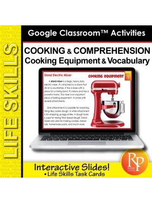 COOKING & COMPREHENSION: Cooking Equipment Vocabulary | GOOGLE SLIDES COOKING & COMPREHENSION: Cooking Equipment Vocabulary | GOOGLE SLIDES