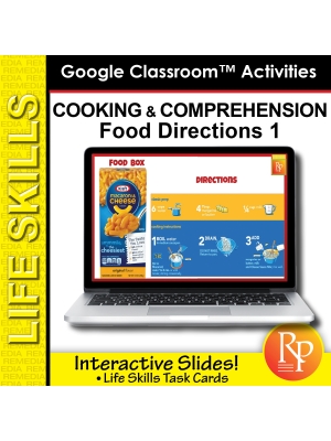 Life Skills COOKING COMPREHENSION: Packaged Foods & Directions 1: Google Slides Life Skills COOKING COMPREHENSION: Packaged Foods & Directions 1: Google Slides