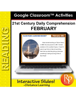 21st Century FEBRUARY DAILY COMPREHENSION: High Interest Reading Google Lessons