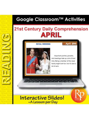 21st Century APRIL DAILY COMPREHENSION: High Interest Reading Google Lessons 21st Century APRIL DAILY COMPREHENSION: High Interest Reading Google Lessons