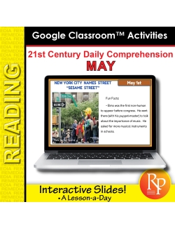 MAY 21st Century DAILY READING COMPREHENSION: Google Slides MAY 21st Century DAILY READING COMPREHENSION: Google Slides