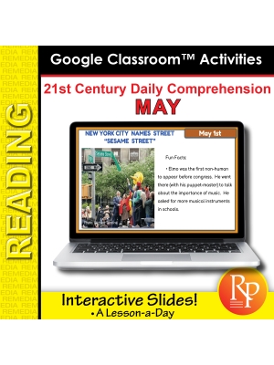 MAY 21st Century DAILY READING COMPREHENSION: Google Slides MAY 21st Century DAILY READING COMPREHENSION: Google Slides
