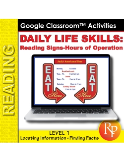 Daily Life Skills 1 GOOGLE: Reading &amp; Understanding Signs &amp; Hours Of Operation