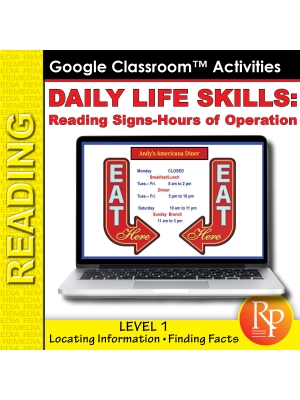 Daily Life Skills 1 GOOGLE: Reading & Understanding Signs & Hours Of Operation Daily Life Skills 1 GOOGLE: Reading & Understanding Signs & Hours Of Operation