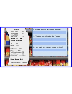 Reading Receipts 1 GOOGLE: Real-Life Reading