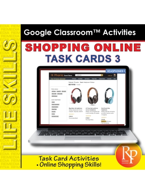 Shopping Online Task Cards 3: Consumer Life Skills | GOOGLE | Reading Activities Shopping Online Task Cards 3: Consumer Life Skills | GOOGLE | Reading Activities