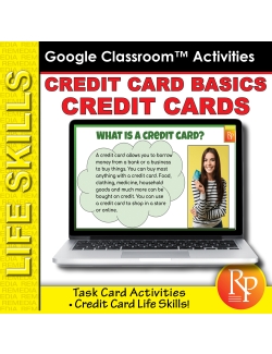 Credit Card Basics: Life Skills Task Cards | Consumer Skills | GOOGLE Activities Credit Card Basics: Life Skills Task Cards | Consumer Skills | GOOGLE Activities