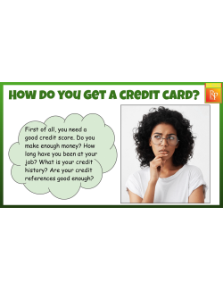 Getting a Credit Card: Life Skills Task Cards | Consumer Skills | GOOGLE