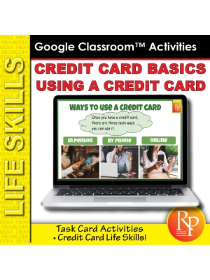 Using a Credit Card: Life Skills Task Cards | Consumer Skills | GOOGLE Activity Using a Credit Card: Life Skills Task Cards | Consumer Skills | GOOGLE Activity