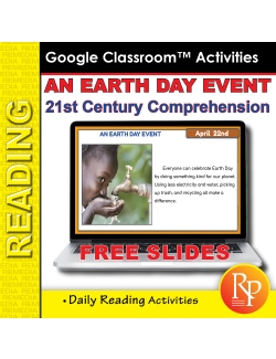 FREE Earth Day Google Slides Activities: Non Fiction - Daily Comprehension FREE Earth Day Google Slides Activities: Non Fiction - Daily Comprehension