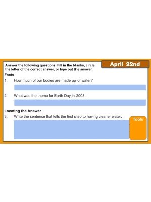 FREE Earth Day Google Slides Activities: Non Fiction - Daily Comprehension FREE Earth Day Google Slides Activities: Non Fiction - Daily Comprehension