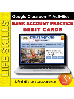 Google Slides: Bank Account Practice - Debit cards - Task Cards Google Slides: Bank Account Practice - Debit cards - Task Cards