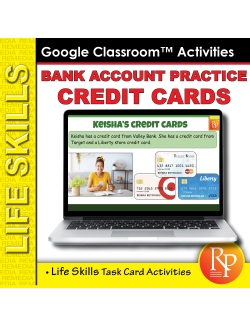 Bank Account Practice: Credit Card Activities - Math | Reading | GOOGLE Bank Account Practice: Credit Card Activities - Math | Reading | GOOGLE