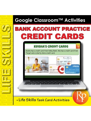 Bank Account Practice: Credit Card Activities - Math | Reading | GOOGLE Bank Account Practice: Credit Card Activities - Math | Reading | GOOGLE