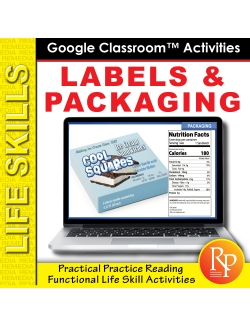LABELS &amp; PACKAGING GOOGLE: Practical Practice Reading &amp; Life Skills - Activities