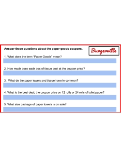 Reading Coupons Level 2: Functional Life Skills - Comprehension Activities - Google Slides