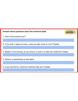 Reading Medicine Labels Level 2 - GOOGLE: Life Skills - Comprehension Activities Reading Medicine Labels Level 2 - GOOGLE: Life Skills - Comprehension Activities