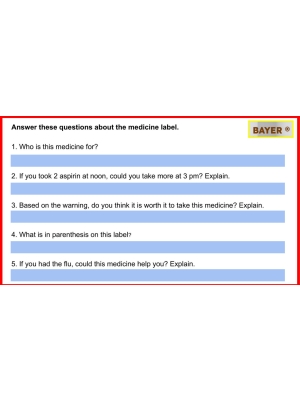 Reading Medicine Labels Level 2 - GOOGLE: Life Skills - Comprehension Activities Reading Medicine Labels Level 2 - GOOGLE: Life Skills - Comprehension Activities