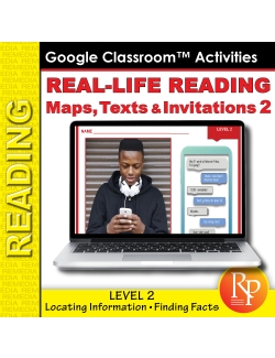 Reading Maps, Texts &amp; Invitations Level 2: Google Slides