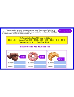 Consumer Percents: Calculating Sales Tax Google Slides - Level 1 