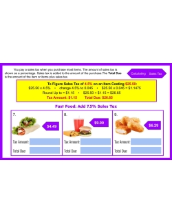 Consumer Percents: Calculating Sales Tax Google Slides - Level 2