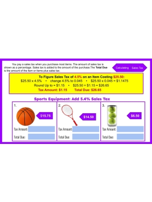 Consumer Percents: Calculating Sales Tax Google Slides - Level 2 Consumer Percents: Calculating Sales Tax Google Slides - Level 2