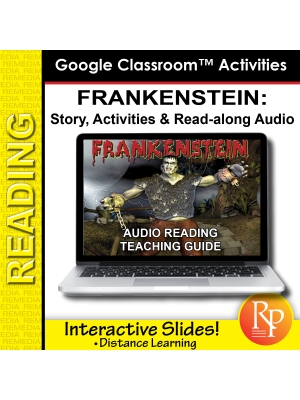 Google Slides "Frankenstein" Abridged Story, Activities & Read-along Audio Google Slides "Frankenstein" Abridged Story, Activities & Read-along Audio