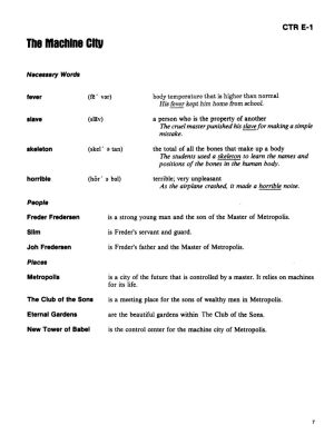 Google Slides: "Metropolis" Abridged Story, Activities & Audio