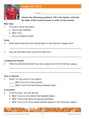 21st Century OCTOBER Daily Comprehension: Nonfiction Passages | Google & PDF Print set 21st Century OCTOBER Daily Comprehension: Nonfiction Passages | Google & PDF Print set