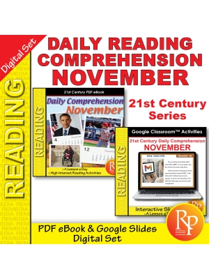 NOVEMBER DAILY READING COMPREHENSION - 21st Century: PDF & Google Slides Bundle NOVEMBER DAILY READING COMPREHENSION - 21st Century: PDF & Google Slides Bundle