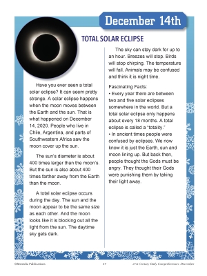 FREE! Solar Eclipse: Nonfiction - History - Reading Comprehension Activities FREE! Solar Eclipse: Nonfiction - History - Reading Comprehension Activities
