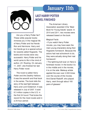 January 21st Century Daily Comprehension Activities: PDF & Google Set January 21st Century Daily Comprehension Activities: PDF & Google Set
