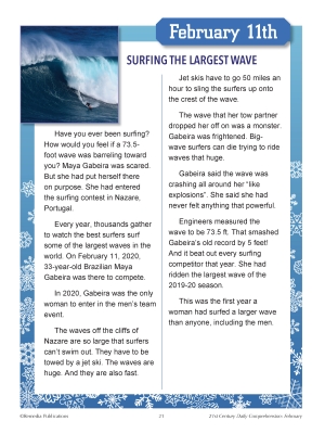 February 21st Century Daily Comprehension Activities: PDF & Google Set February 21st Century Daily Comprehension Activities: PDF & Google Set
