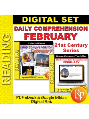 February 21st Century Daily Comprehension Activities: PDF & Google Set February 21st Century Daily Comprehension Activities: PDF & Google Set