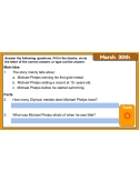 March 21st Century Daily Comprehension: PDF & Google Slides - Reading Activities