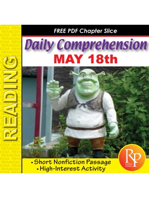 May 18: Shrek Reading Comprehension - Non Fiction - Main Idea - Activities May 18: Shrek Reading Comprehension - Non Fiction - Main Idea - Activities