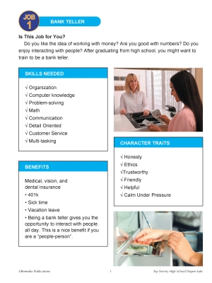 TOP 20 HIGH SCHOOL JOBS: Print & Google - Life Skills & Career Exploration