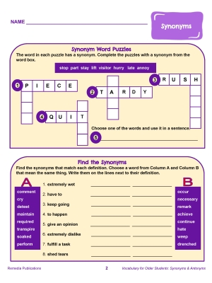 Science of Reading: Vocabulary for Older Students - Synonyms & Antonyms Science of Reading: Vocabulary for Older Students - Synonyms & Antonyms