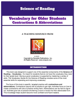 Science of Reading: Vocabulary for Older Students Contractions & Abbreviations Science of Reading: Vocabulary for Older Students Contractions & Abbreviations
