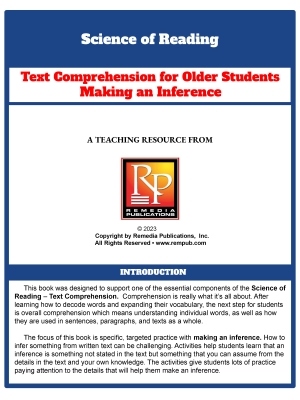 Science of Reading: Text Comprehension for Older Students Making an Inference