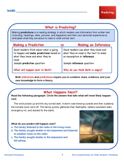 Science of Reading: Text Comprehension for Older Students Predicting Task Cards