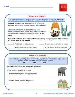 Science of Reading: Text Comprehension for Older Students Metaphors &amp; Similes Task Cards