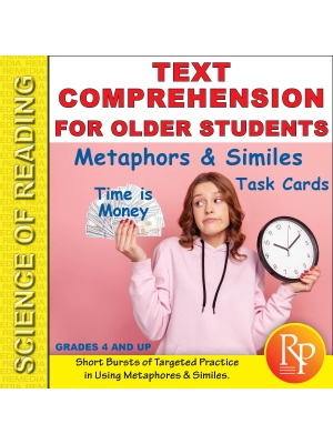 Science of Reading: Text Comprehension for Older Students Metaphors & Similes Task Cards
