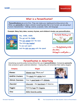 Science of Reading: Text Comprehension - Idioms & Personifications Science of Reading: Text Comprehension - Idioms & Personifications