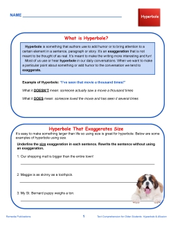 Science of Reading: Text Comprehension - Hyperbole and Allusion Science of Reading: Text Comprehension - Hyperbole and Allusion