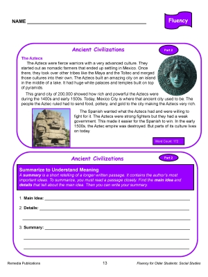 Science of Reading: Fluency for Older Students - Social Studies Science of Reading: Fluency for Older Students - Social Studies